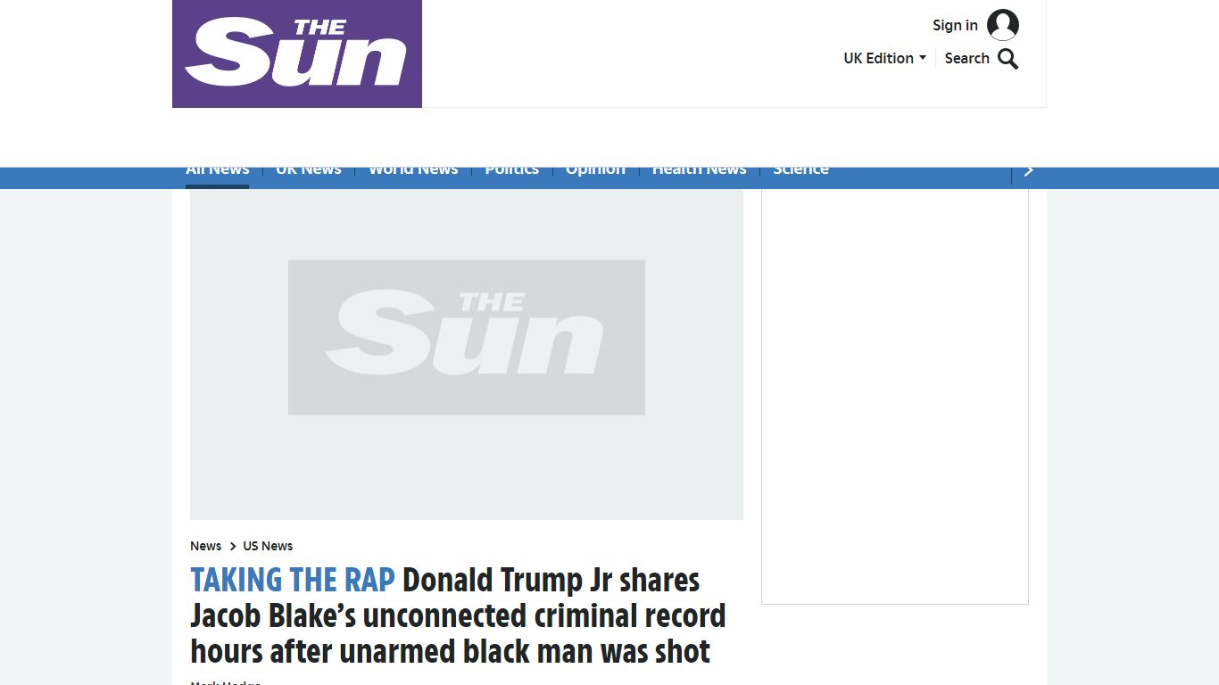 Donald Trump Jr shares Jacob Blake's unconnected criminal record hours ...