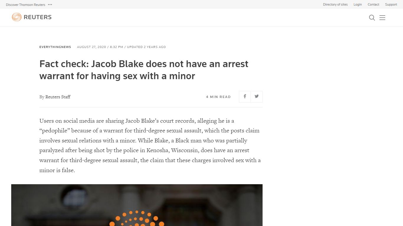 Fact check: Jacob Blake does not have an arrest warrant for having sex ...
